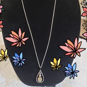 WILD FLOWER Silver Tone Necklace